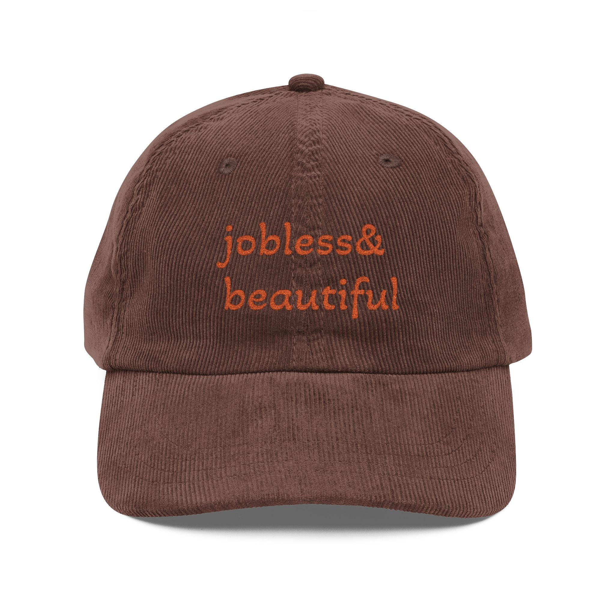 “jobless & beautiful” Vintage Corduroy Cap