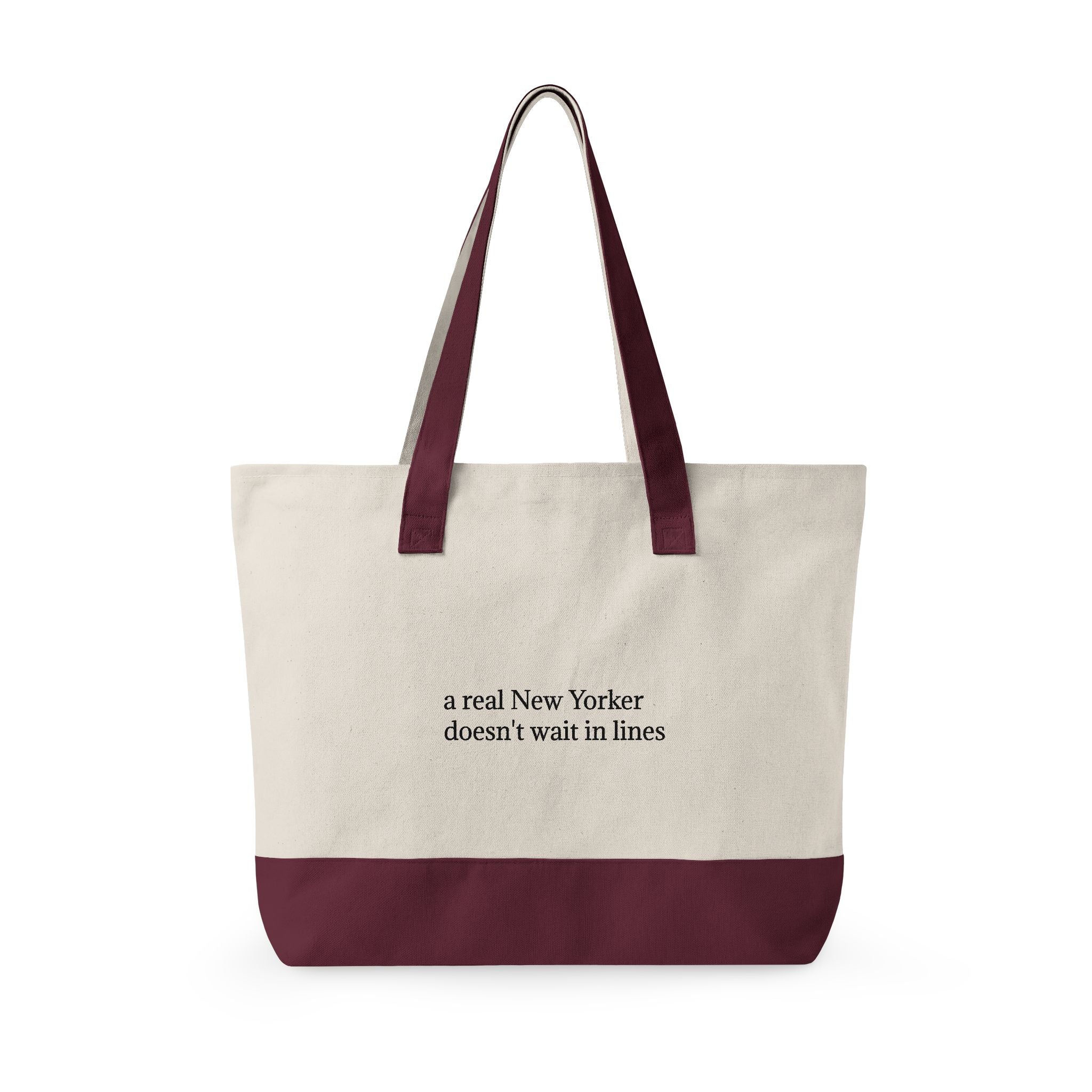 "Not Trader Joe's Tote" Zippered Canvas Reusable Grocery Bag
