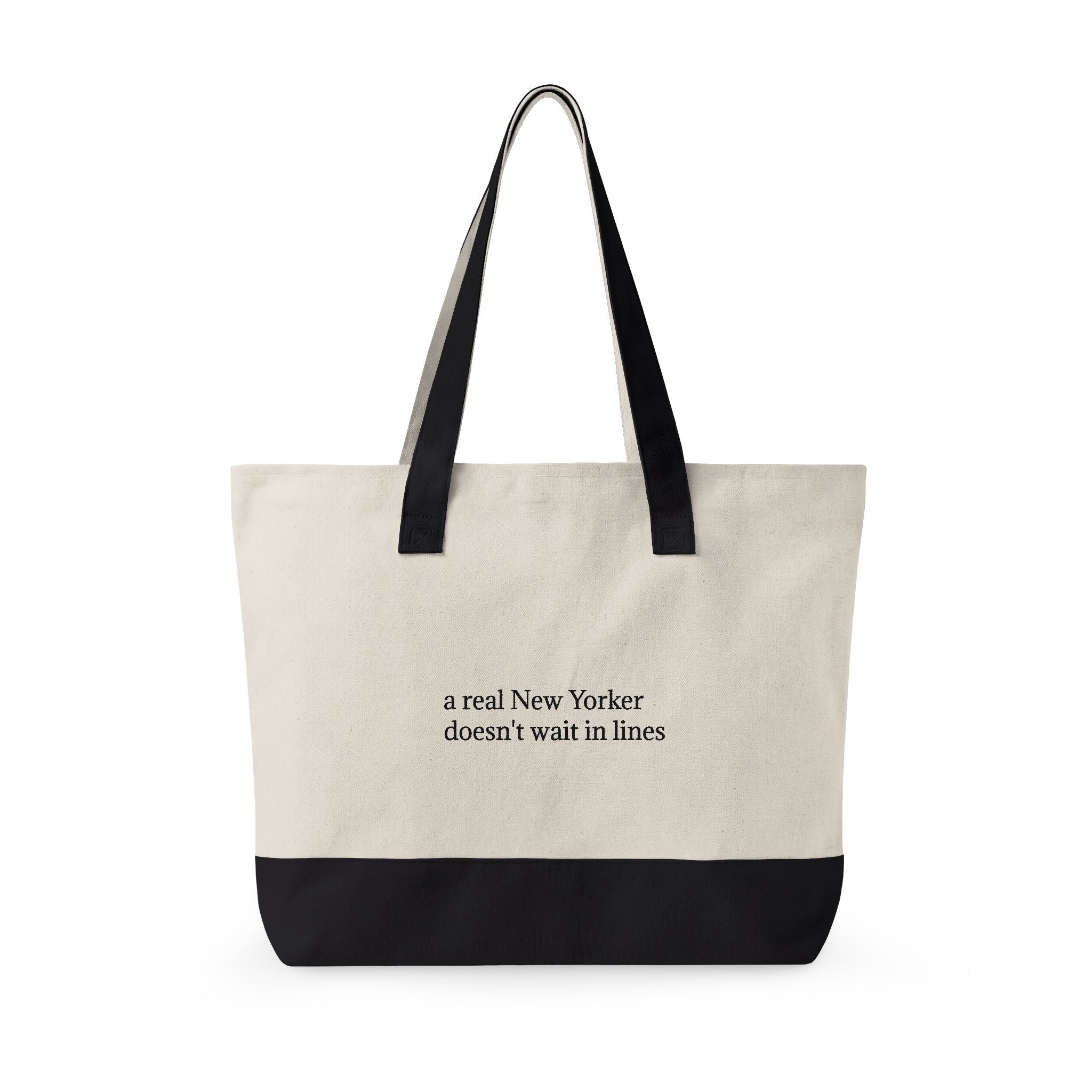 "Not Trader Joe's Tote" Zippered Canvas Reusable Grocery Bag