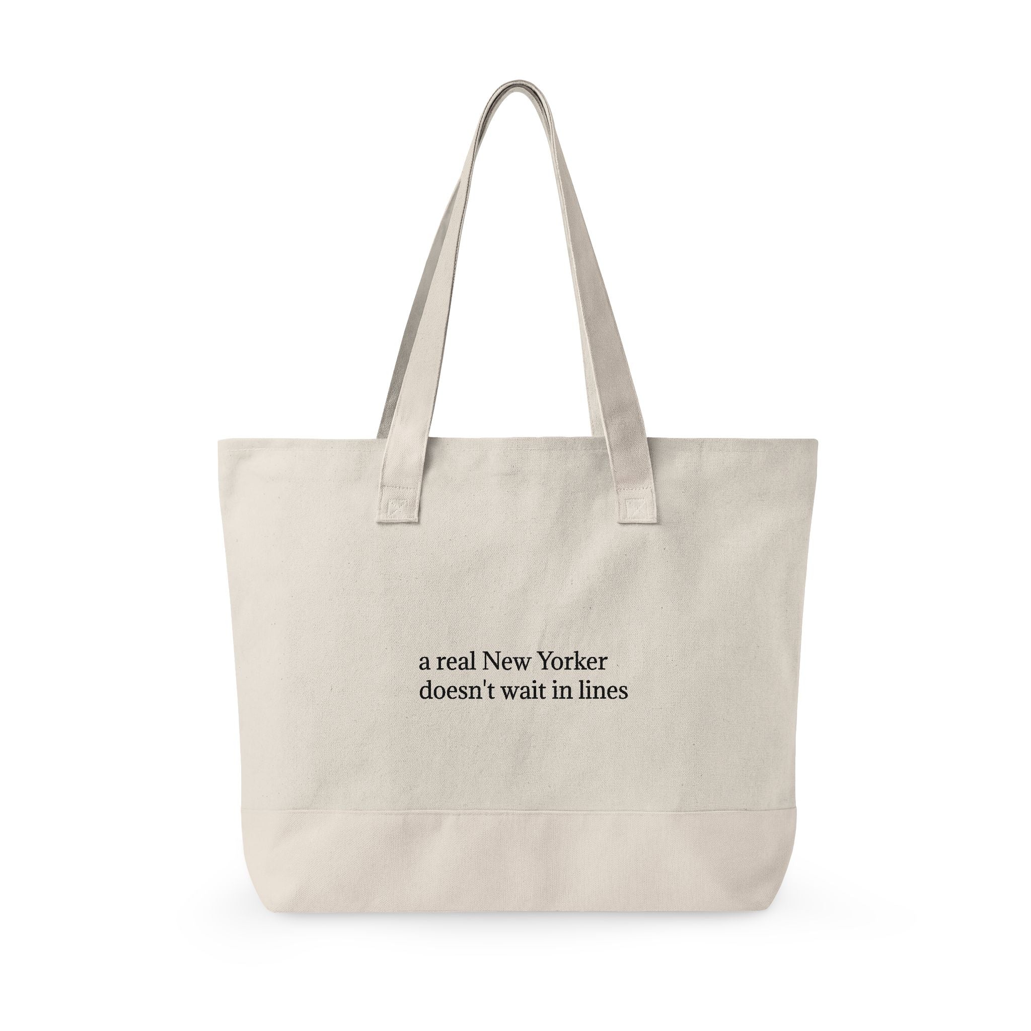 "Not Trader Joe's Tote" Zippered Canvas Reusable Grocery Bag