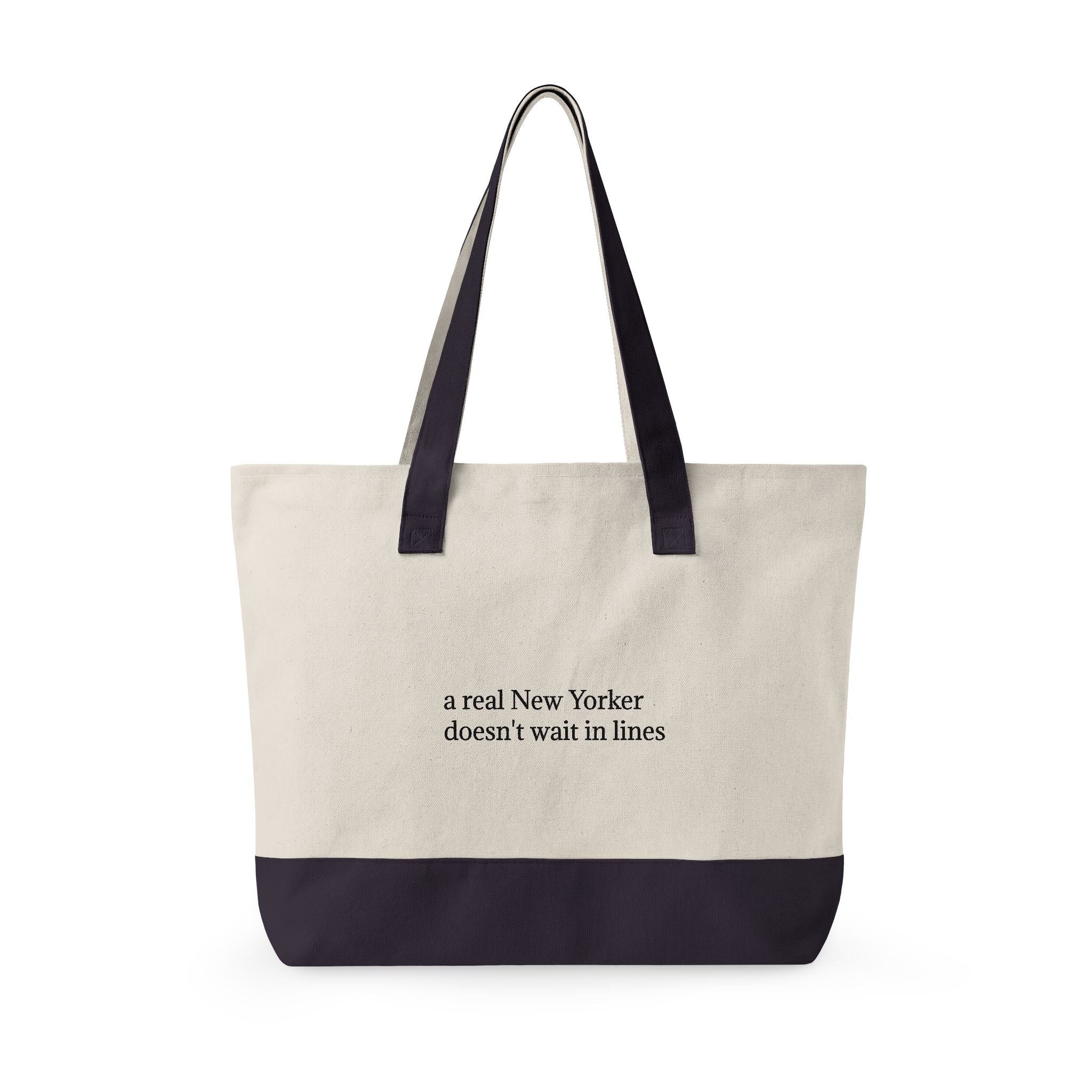 "Not Trader Joe's Tote" Zippered Canvas Reusable Grocery Bag